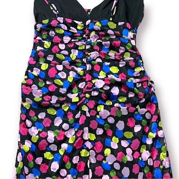 NWT NBD Josefien Ruched Multi Color Dot Print Midi Dress sz M - Picture 8 of 14